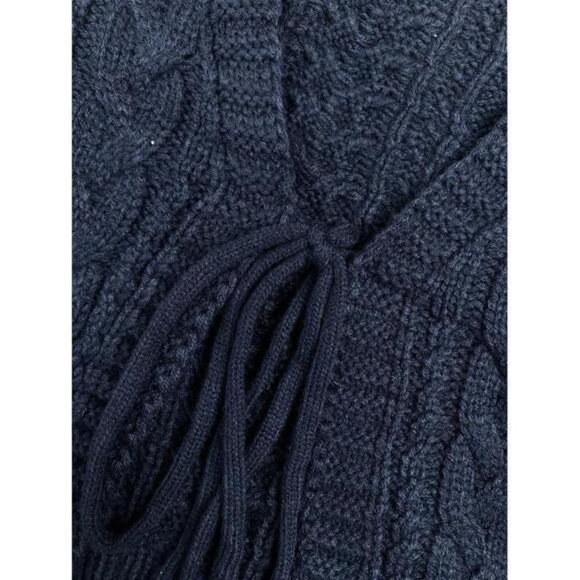 New Women's Deep V-Neck Long Sleeve Tie Front Casual Loose Comfortable Cardig - Picture 6 of 8